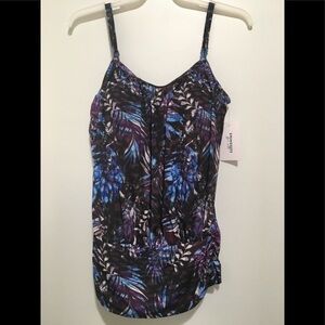 SWIMSUITS FOR ALL Tropical Tankini Top